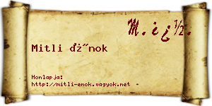 Mitli Énok névjegykártya